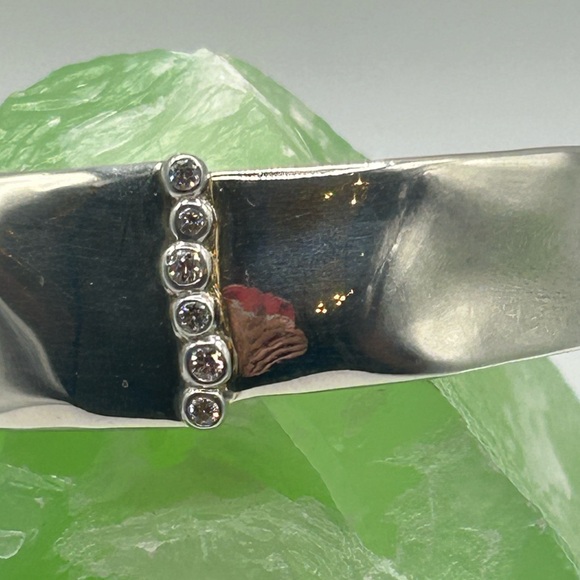 Ippolita Sterling Silver and Diamond Cuff. - Picture 1 of 7